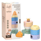 Joueco houten stapel raket