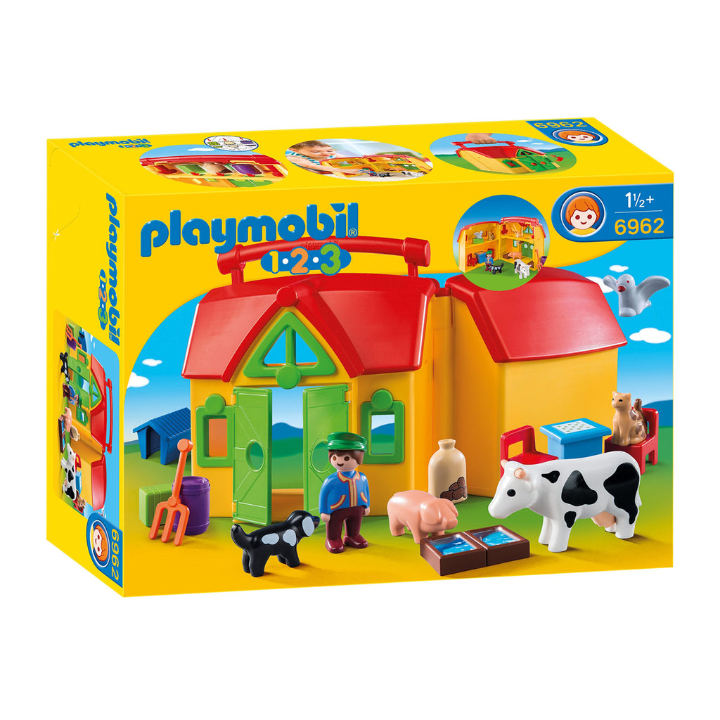 Playmobil 1.2.3. Meeneemboerderij met Dieren 6962