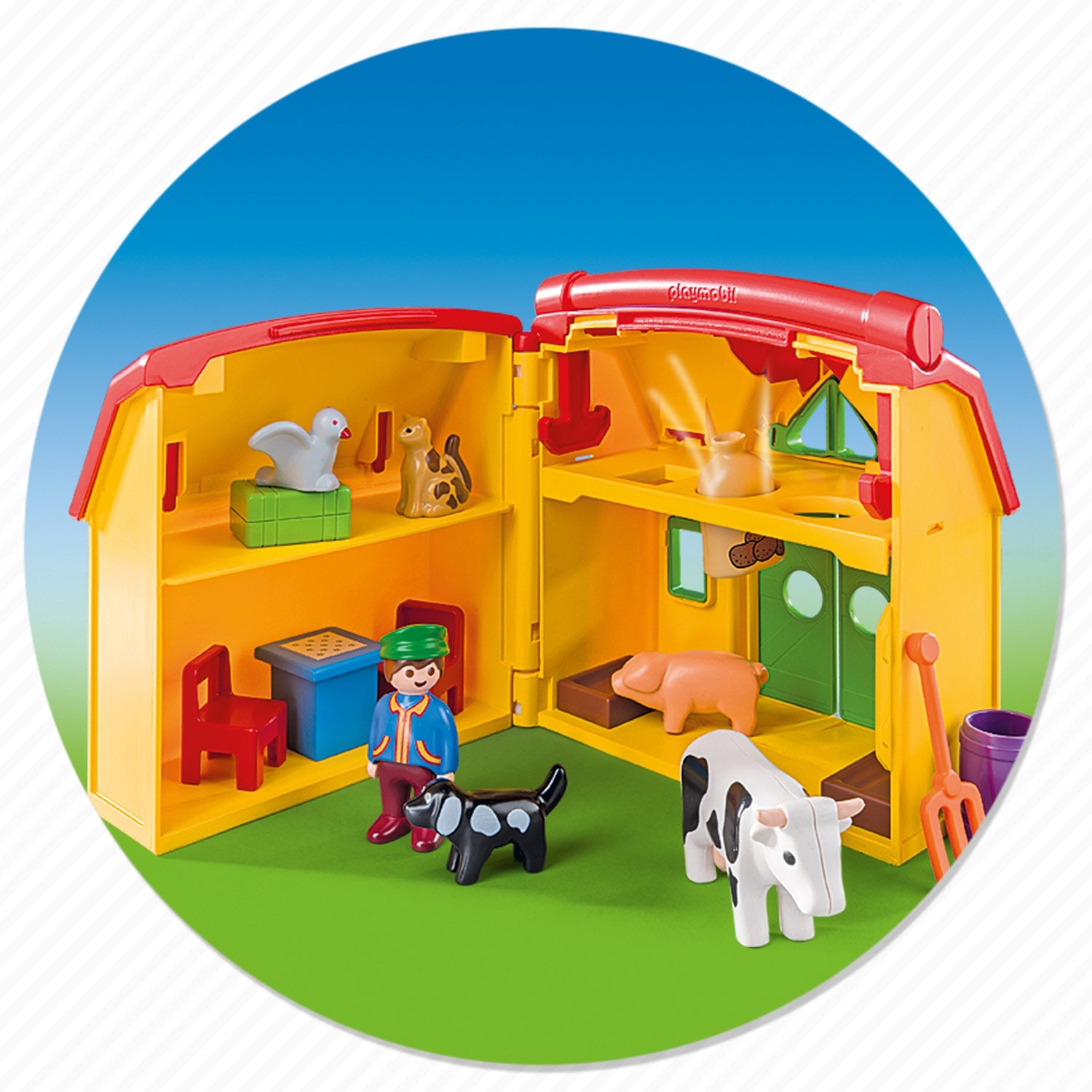 Playmobil 1.2.3. Meeneemboerderij met Dieren 6962