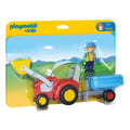 Playmobil 1.2.3. Boer met Tractor en Aanhangwagen 6964