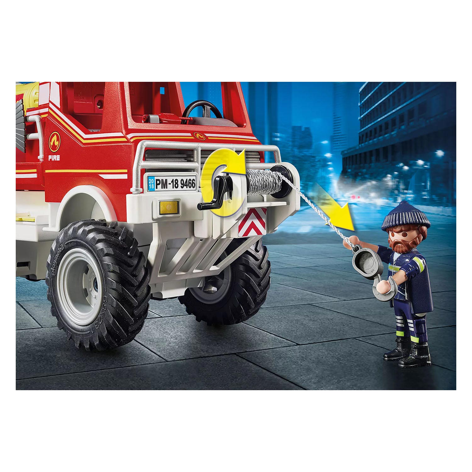Playmobil City Action Brandweer Terreinwagen met Waterkanon 9466
