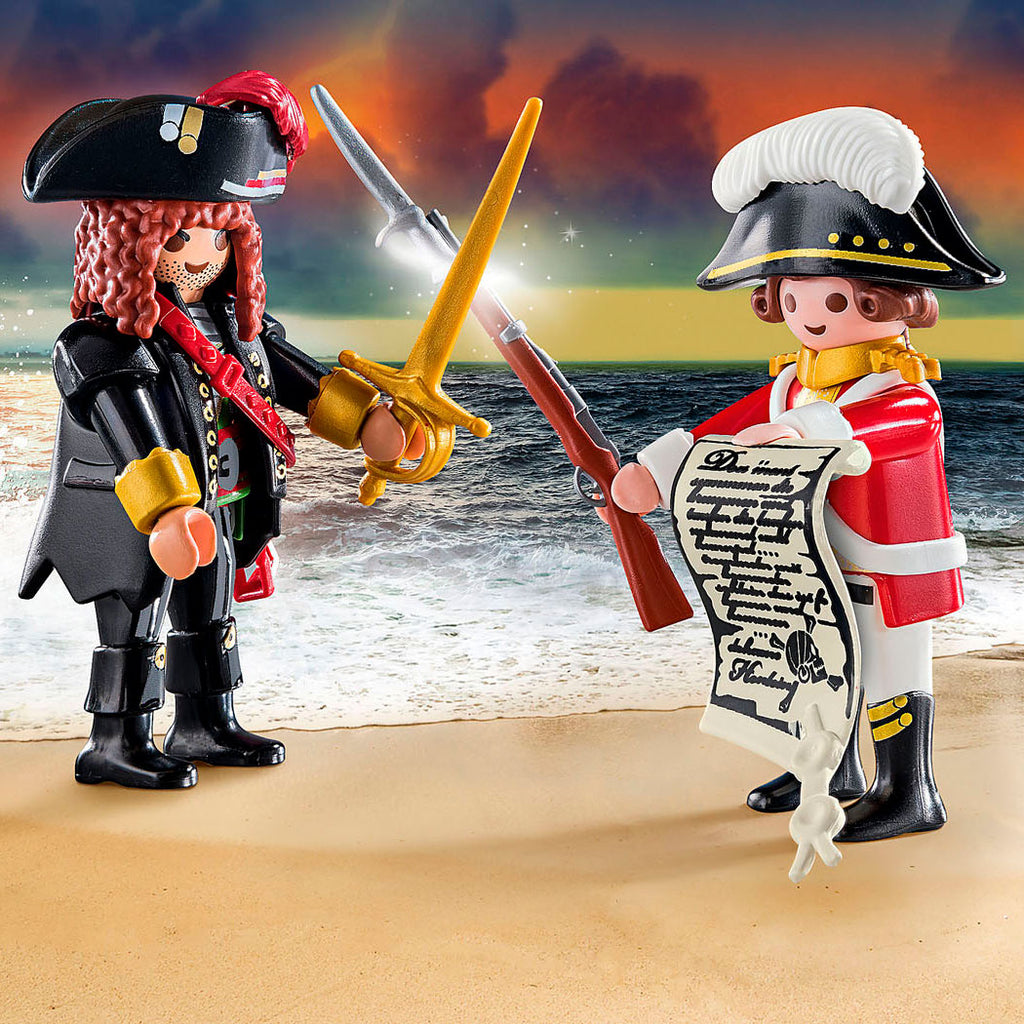 Playmobil Pirates Piratenkapitein en Roodroksoldaat 70273