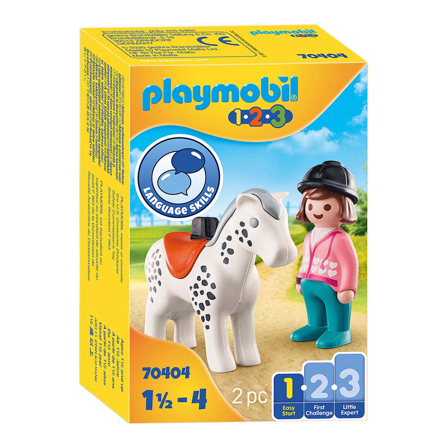 Playmobil 1.2.3. Ruiter met Paard 70404