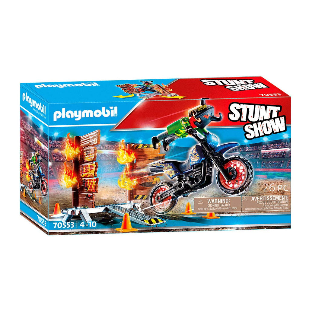 Playmobil Stuntshow Motor met Vuurmuur 70553