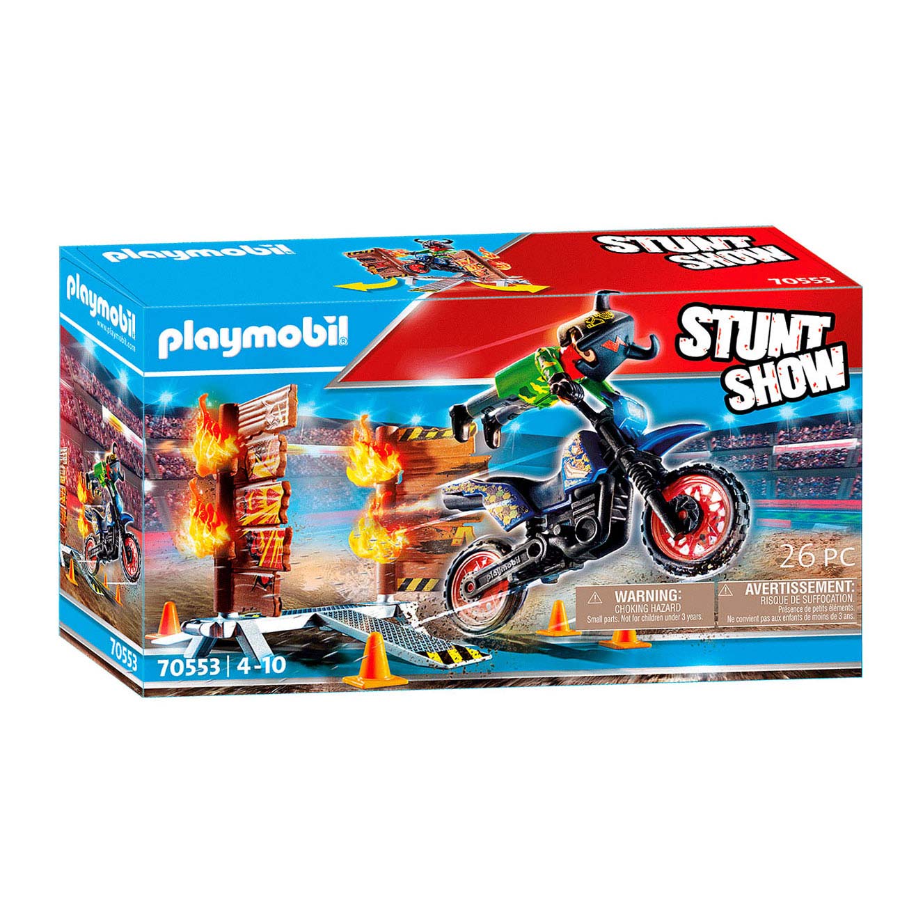Playmobil Stuntshow Motor met Vuurmuur 70553