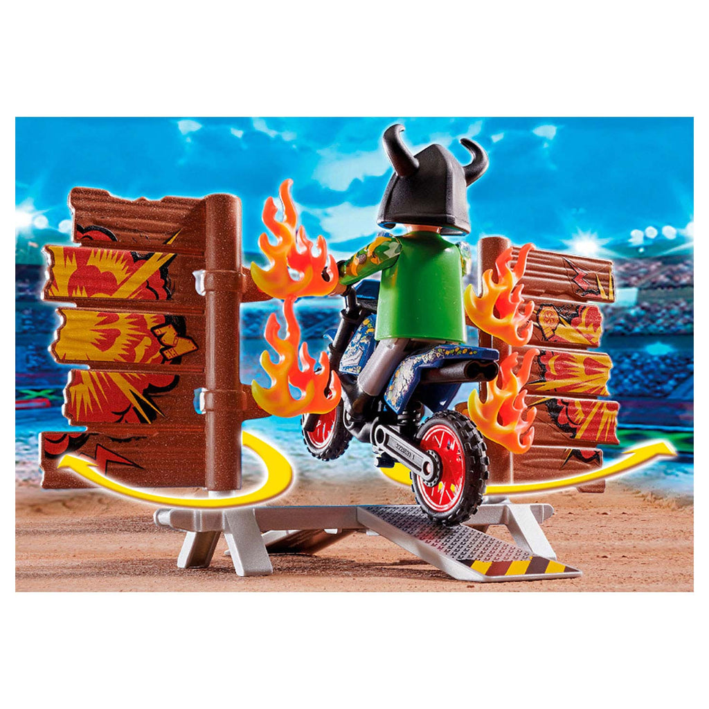Playmobil Stuntshow Motor met Vuurmuur 70553