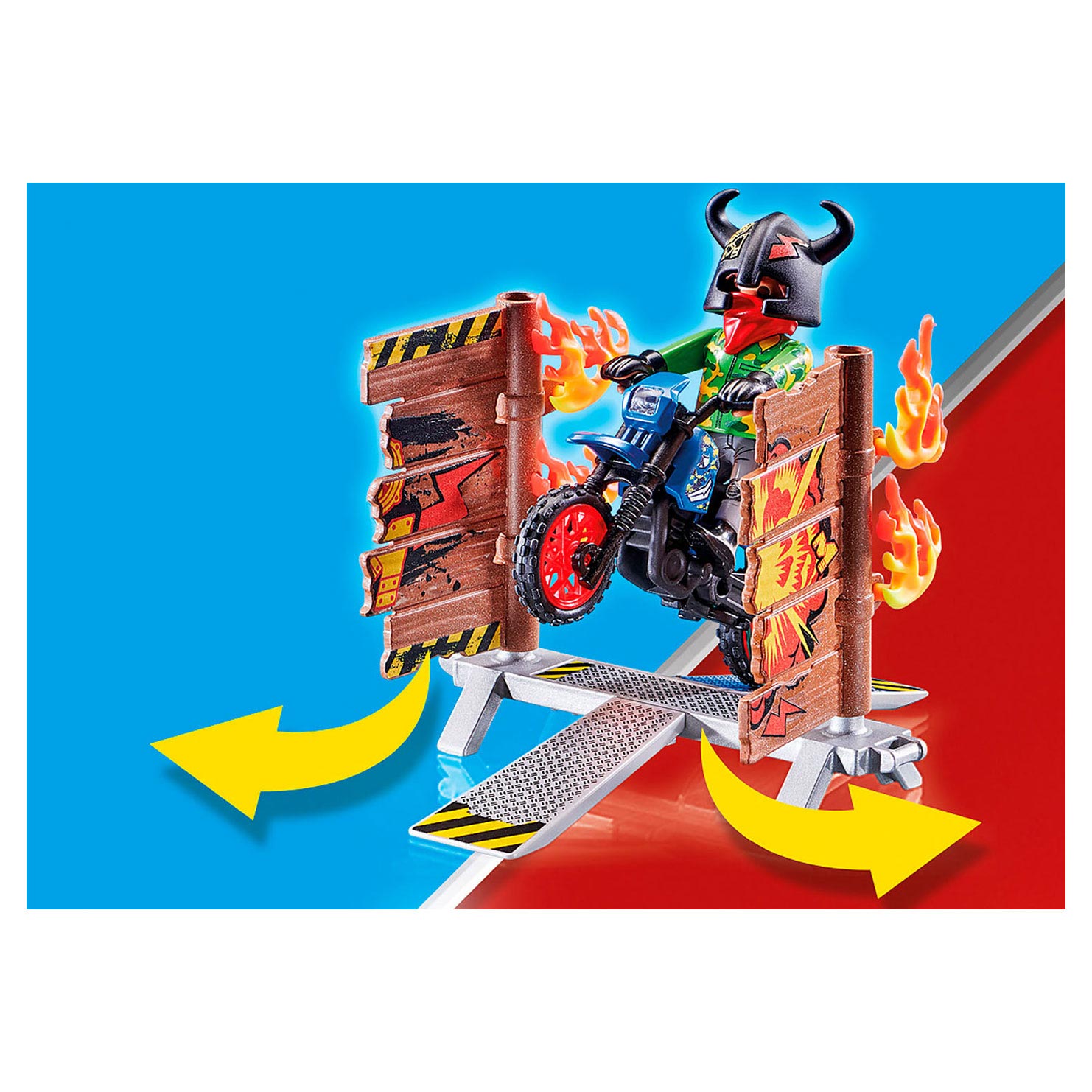 Playmobil Stuntshow Motor met Vuurmuur 70553