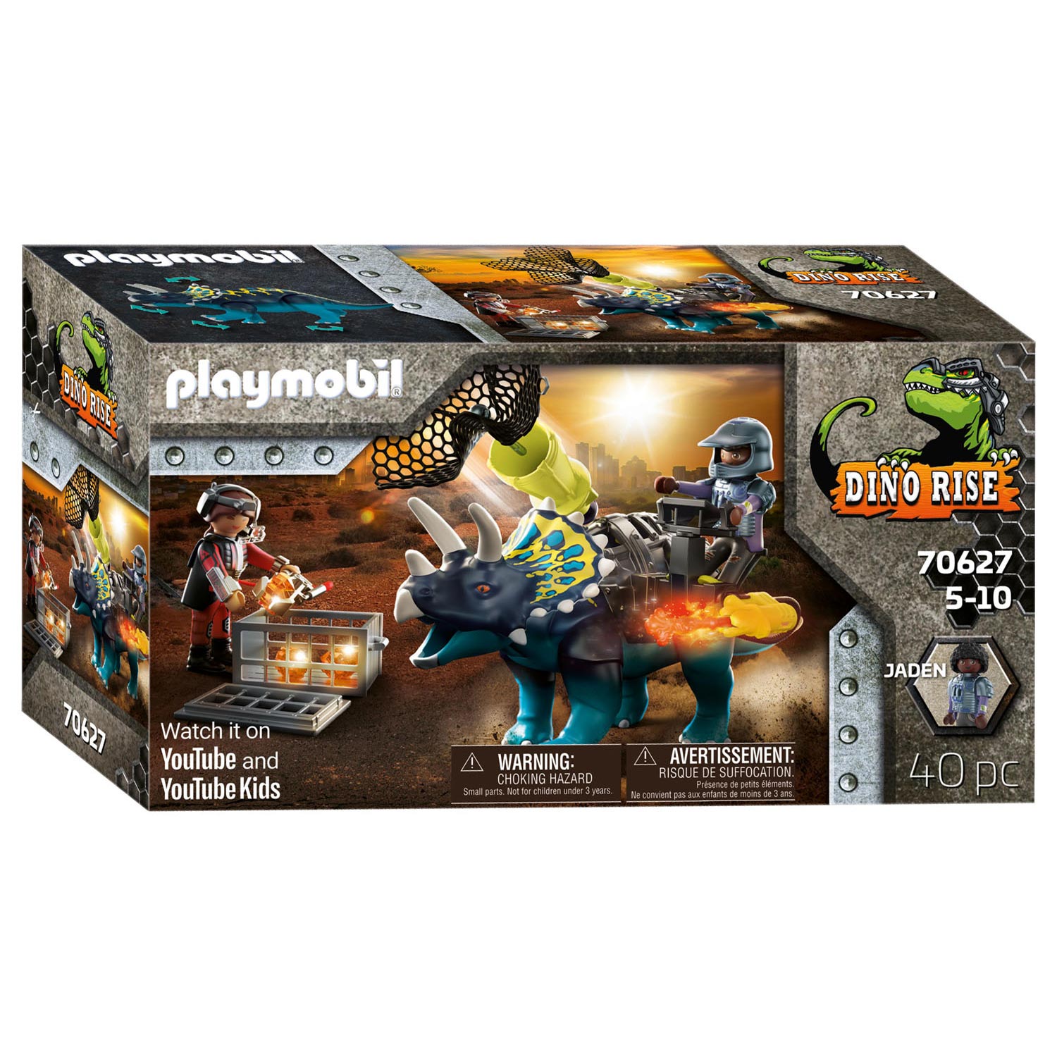 Playmobil Playmobil Rise Triceratops De Legendarische Stenen 70627