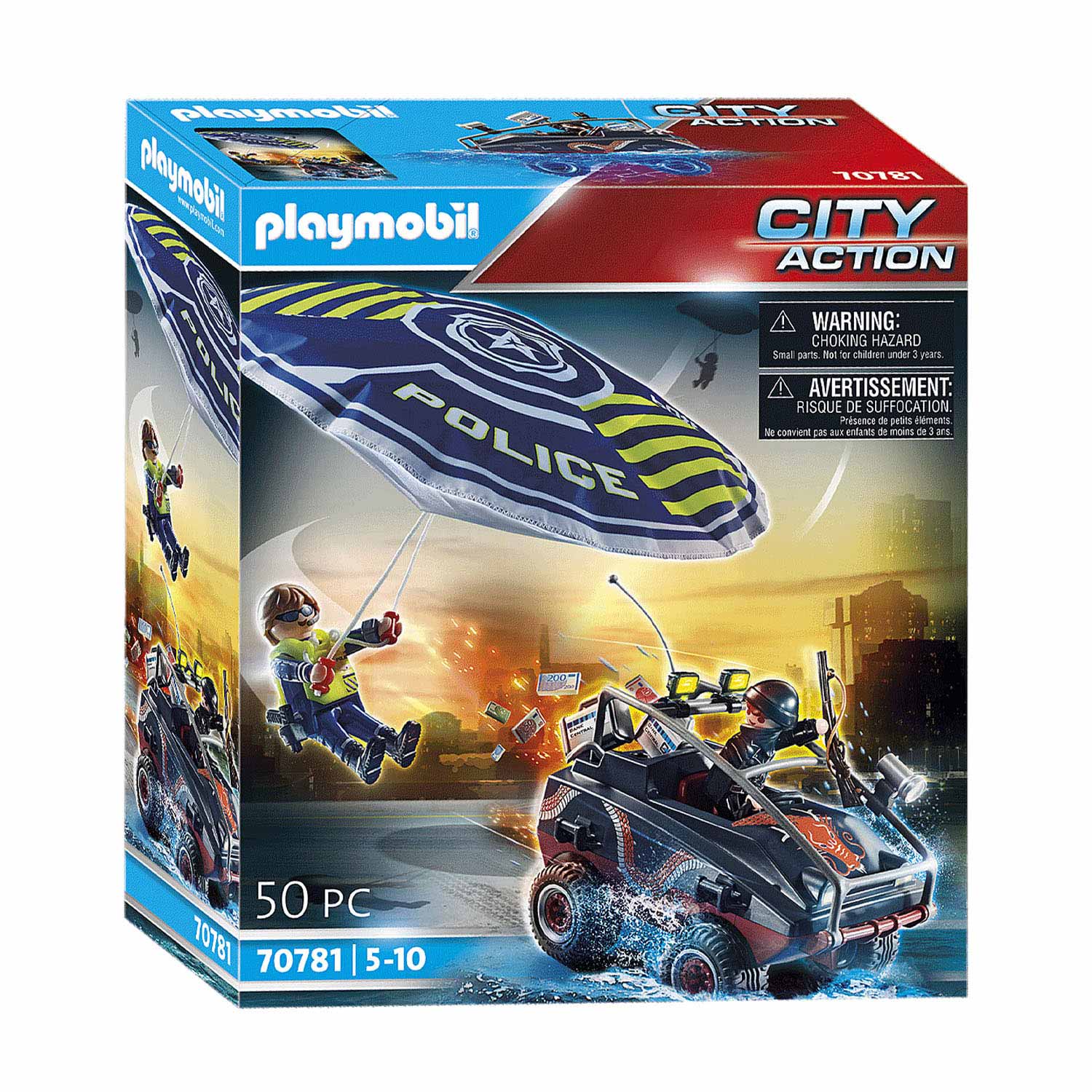 Playmobil City Action Politie Achtervolging Amfibievoertuig 70781