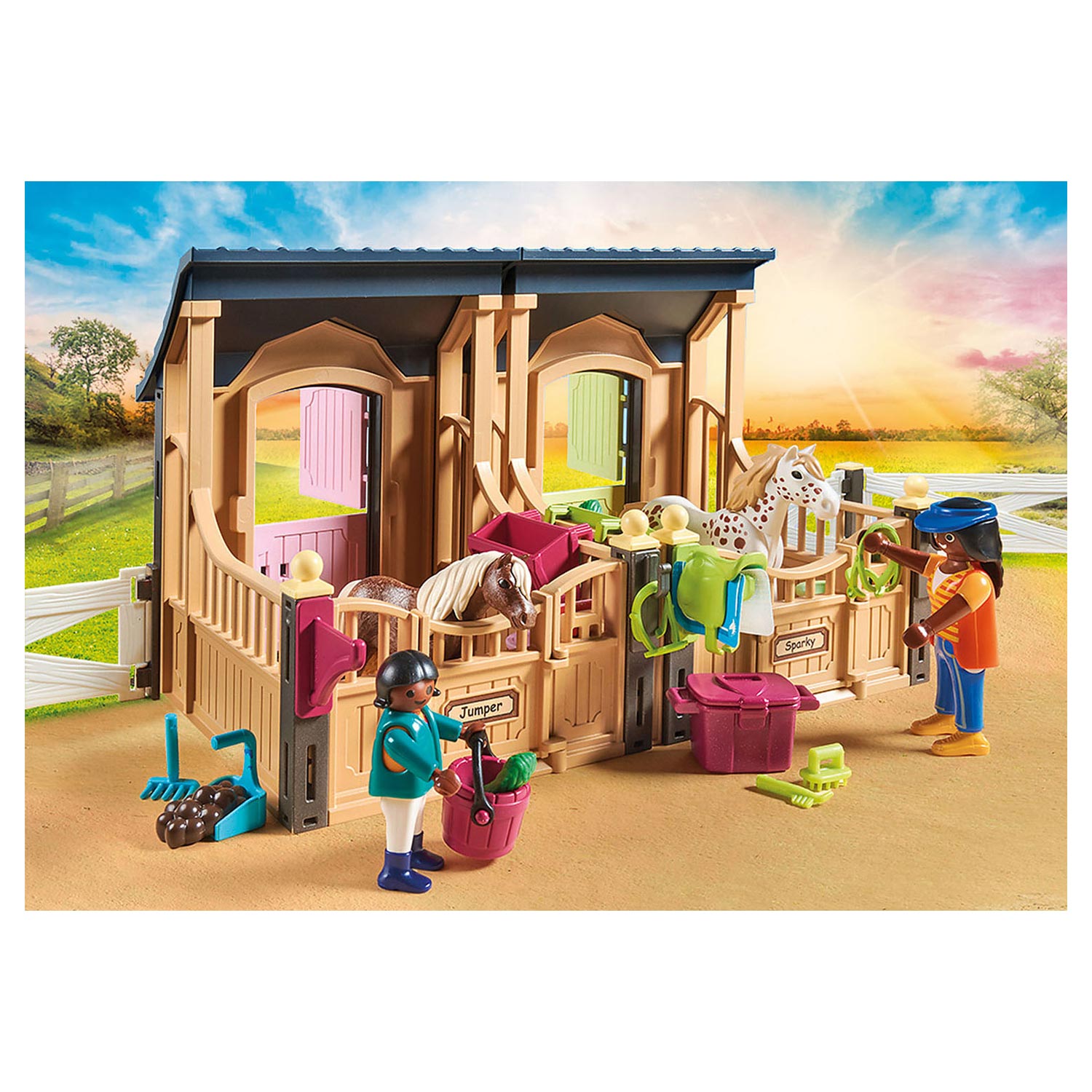 Playmobil Country Rijlessen met Paardenboxen 70995
