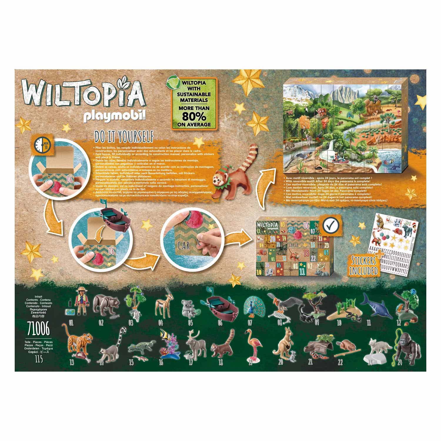 Playmobil Wiltopia Adventskalender Dierenwereldreis 71006