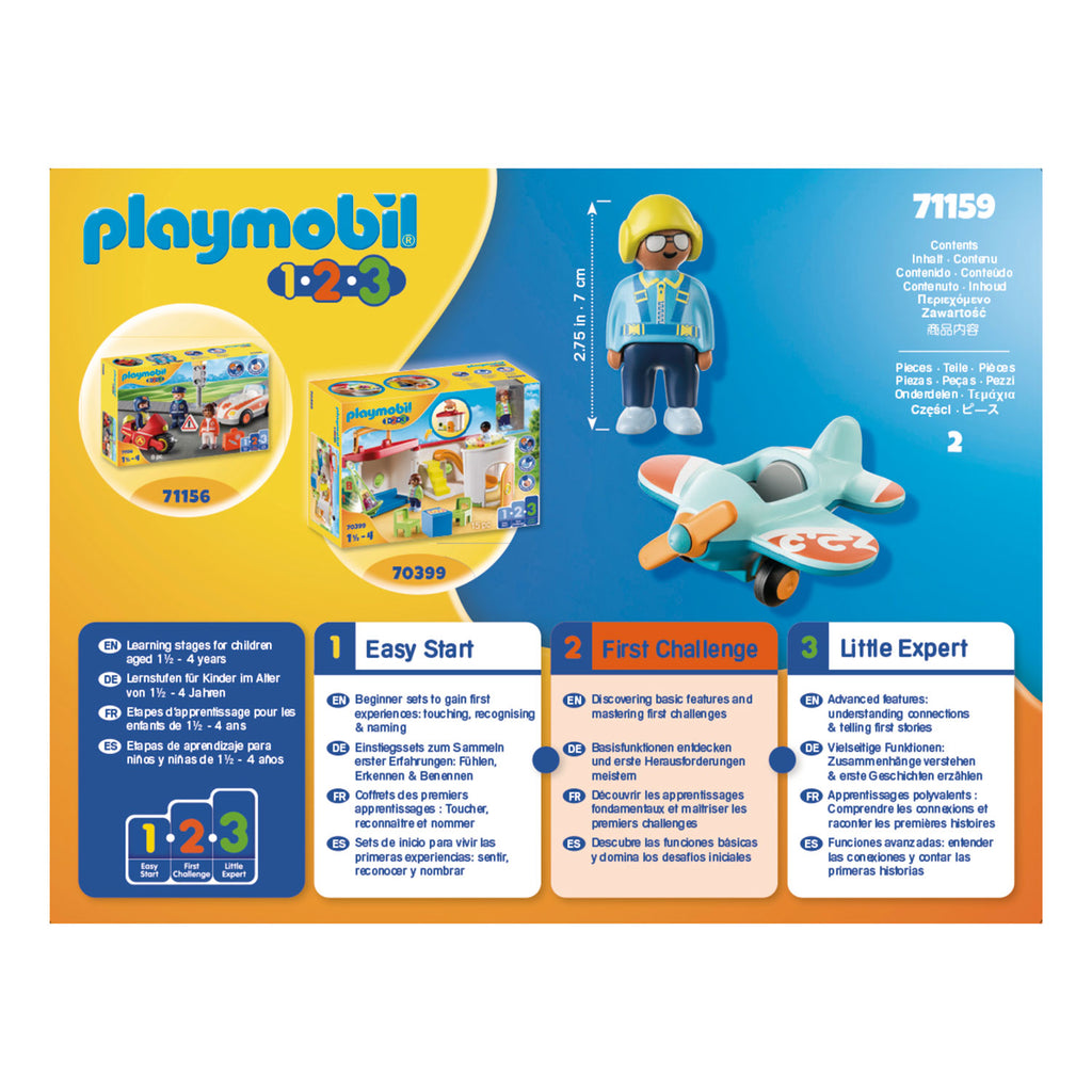 Playmobil 1.2.3. Vliegtuig 71159