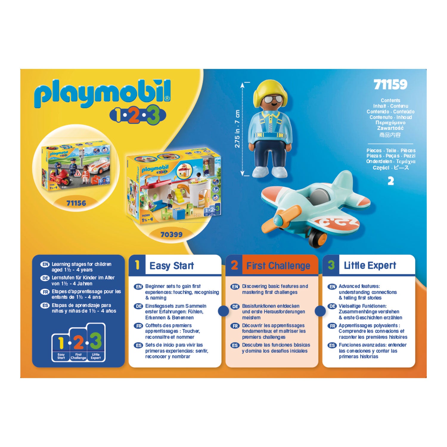 Playmobil 1.2.3. Vliegtuig 71159