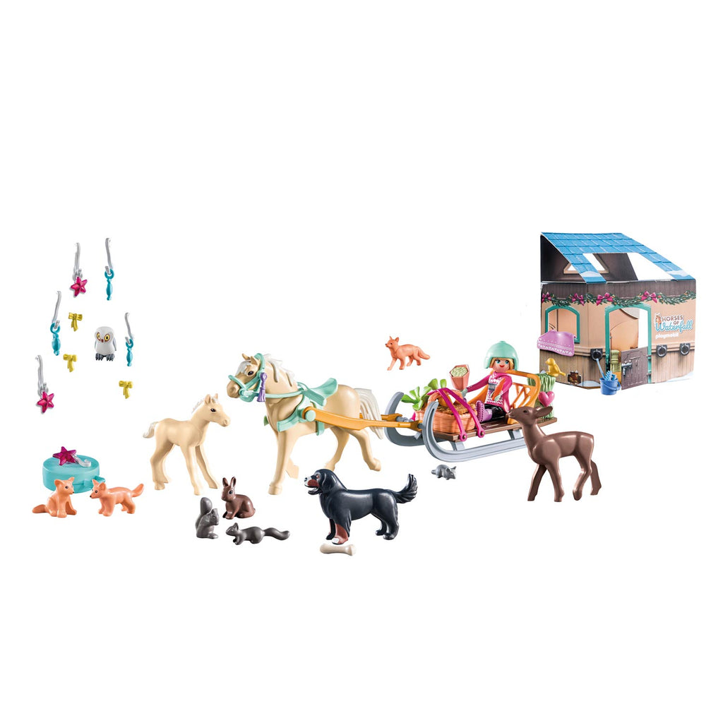 Playmobil Adventskalender Paarden: Kerst Sleerit 71345