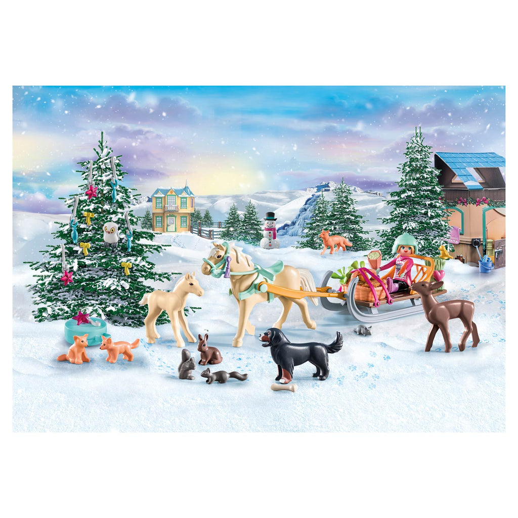 Playmobil Adventskalender Paarden: Kerst Sleerit 71345