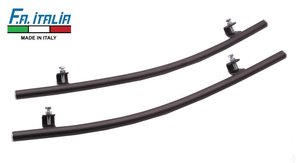 Achtervalbeugelset FA Italia Glans Zwart Rond | Vespa Primavera / Sprint