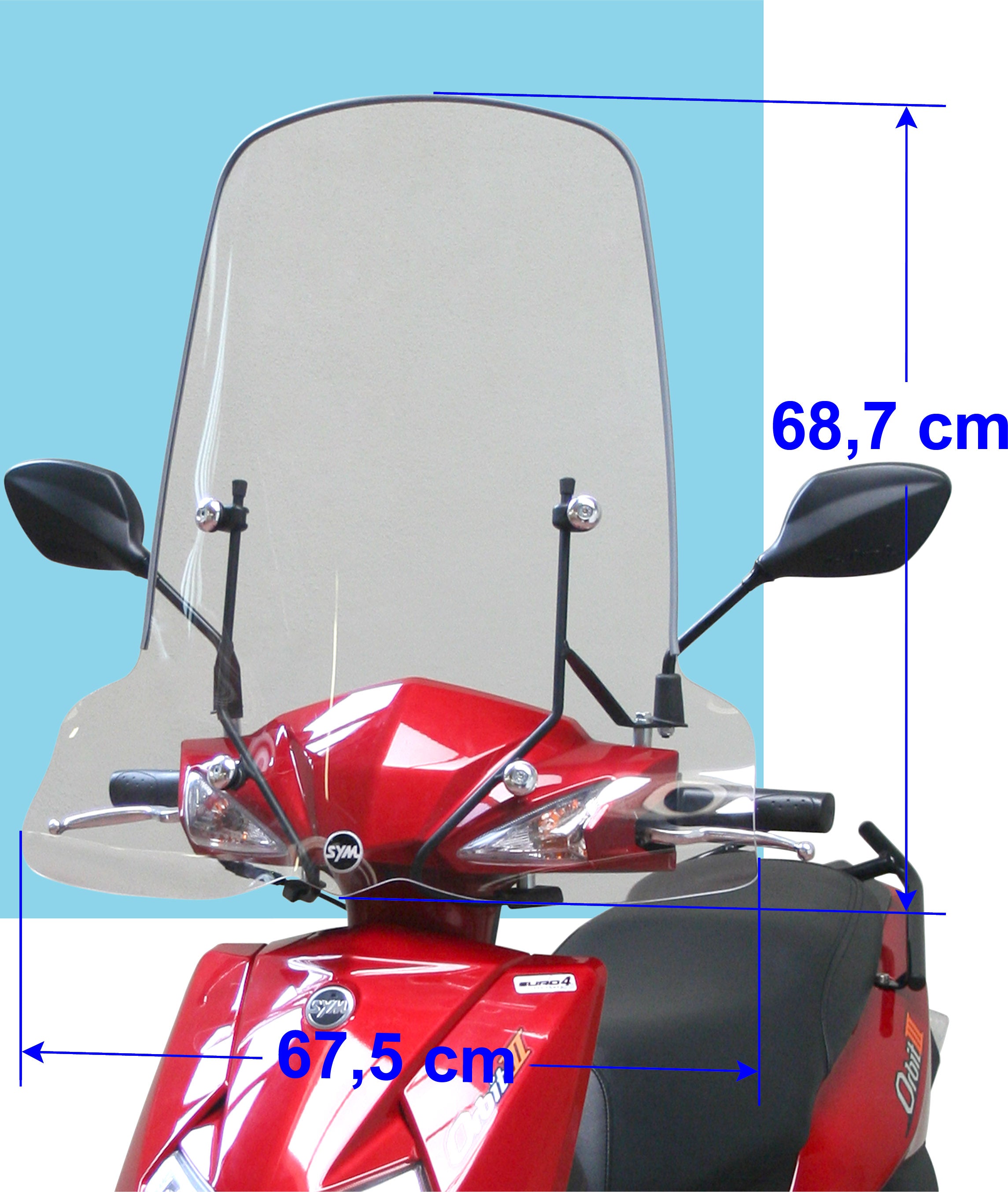 WINDSCHERM OEM | SYM ORBIT 3 / MASK 3 50CC-125CC