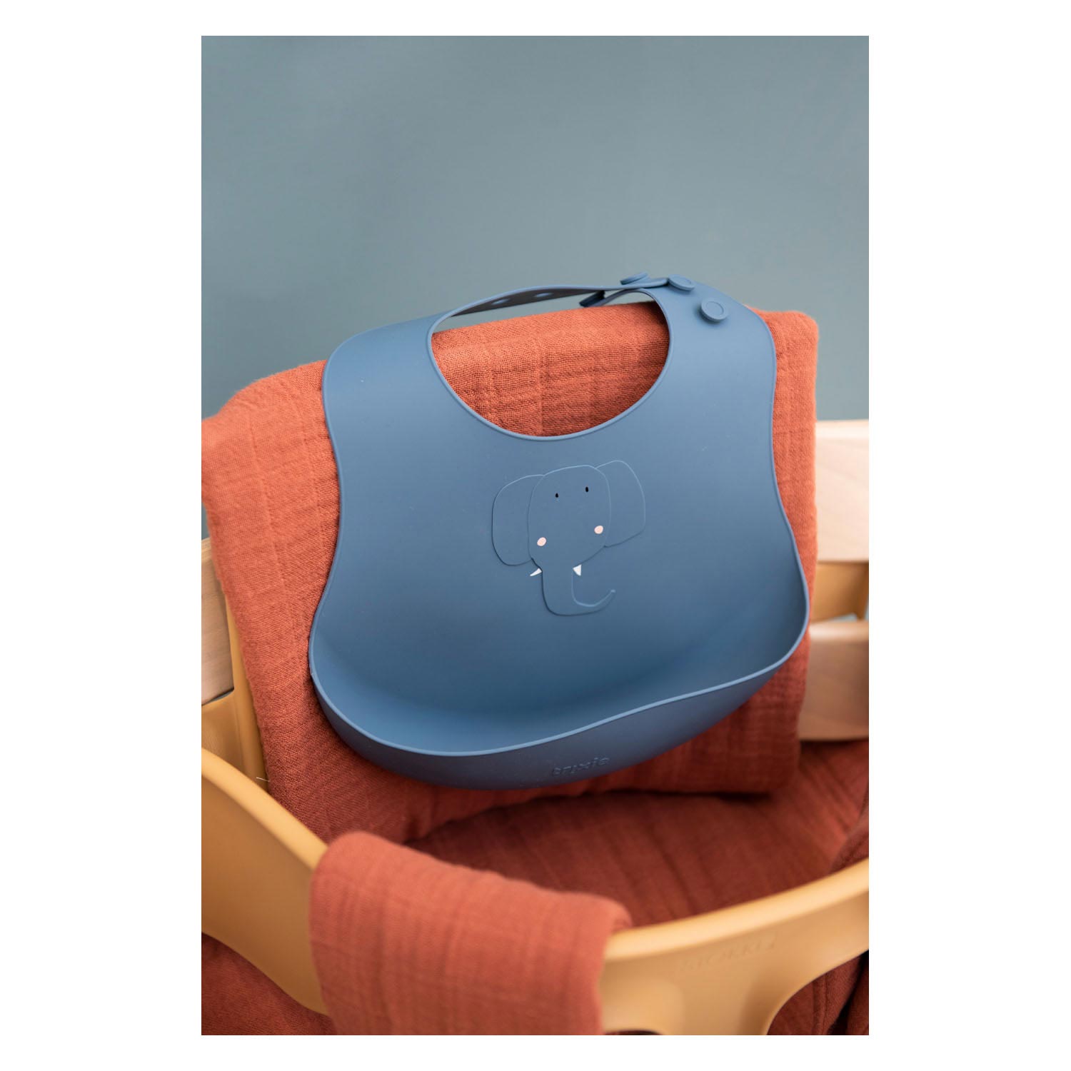 Trixie Silicone Slabbetje Mrs. Elephant, 2st.