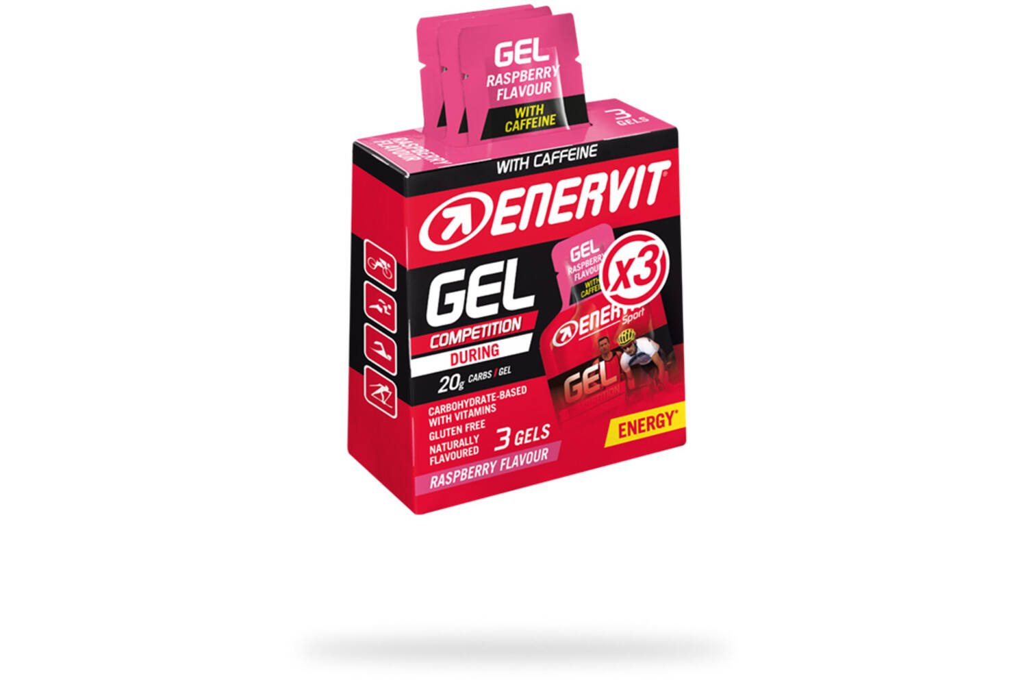 Enervit - gel framboos 8 packs x 3x25ml tht mei 2023