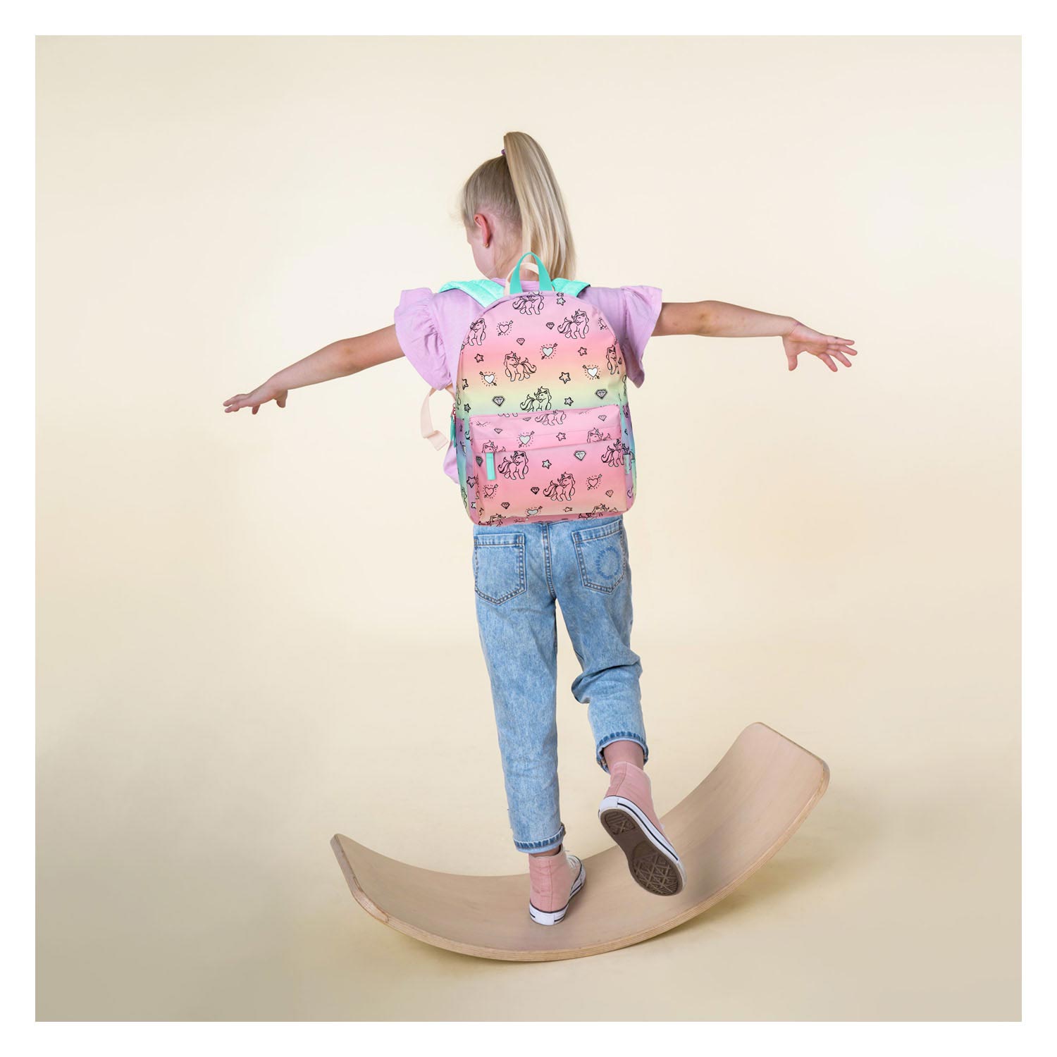 Milky Kiss Regenboog en Eenhoorns Rugzak Groot