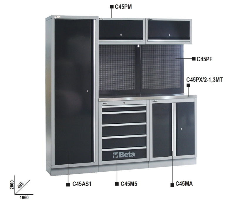 Samengestelde werkplaatsinrichting Beta Tools C45/BX