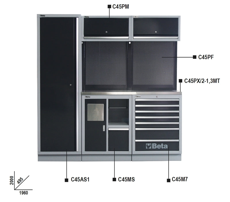 Samengestelde werkplaatsinrichting Beta Tools C45/CX