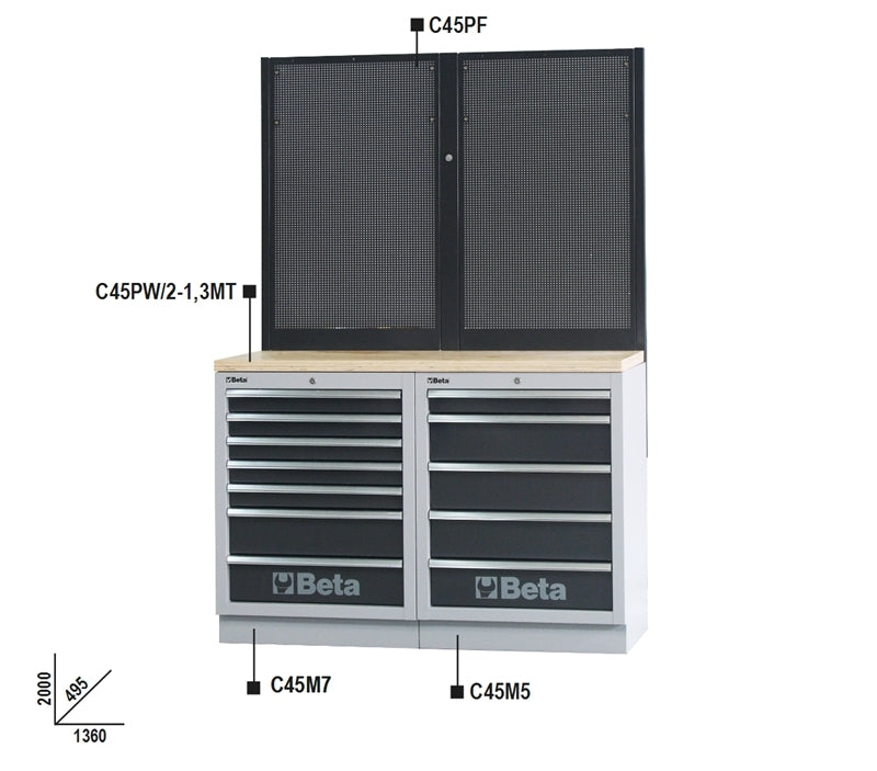 Werkbanken voor Beta Tools C45 (C45/BPW-1,3)