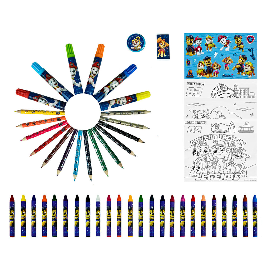 Otto simon paw patrol 51-delige kleurkoffer