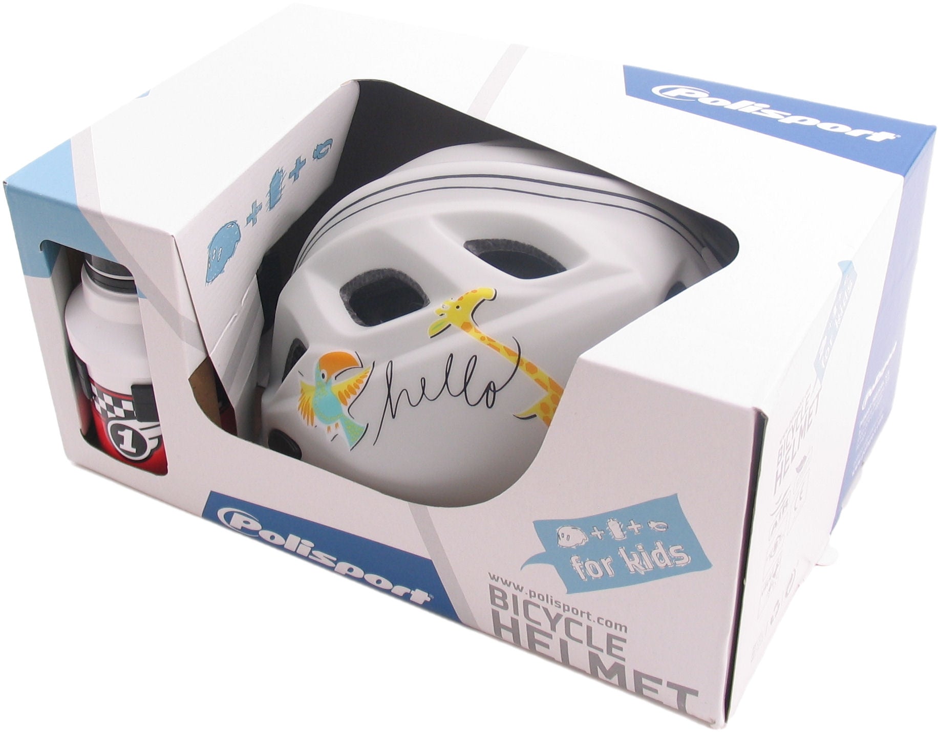 Polisport Fietshelm Polisport Premium XS (48-52cm) hello girafe / parot