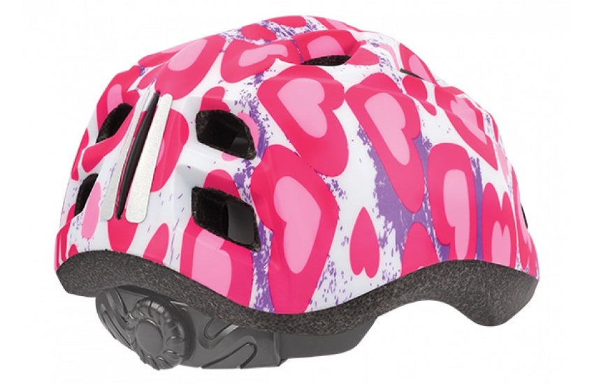 Polisport kinder helm 52-56cm hearts hartjes roze