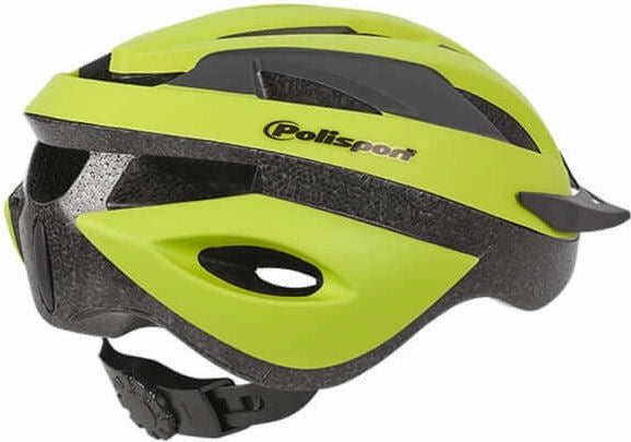 polisport sport ride fietshelm l 58-62cm lime green/zwart