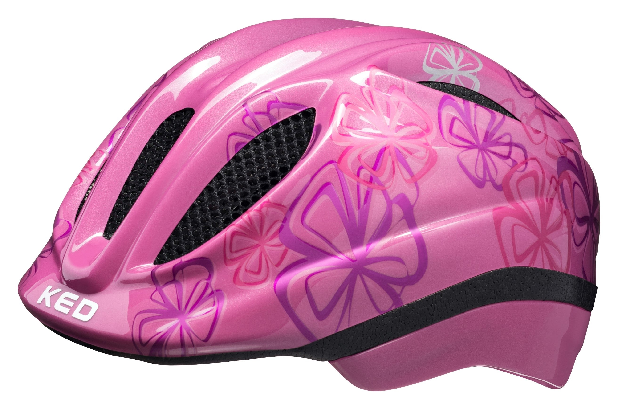 Fietshelm KED Meggy Trend M (52-58cm) - roze bloem