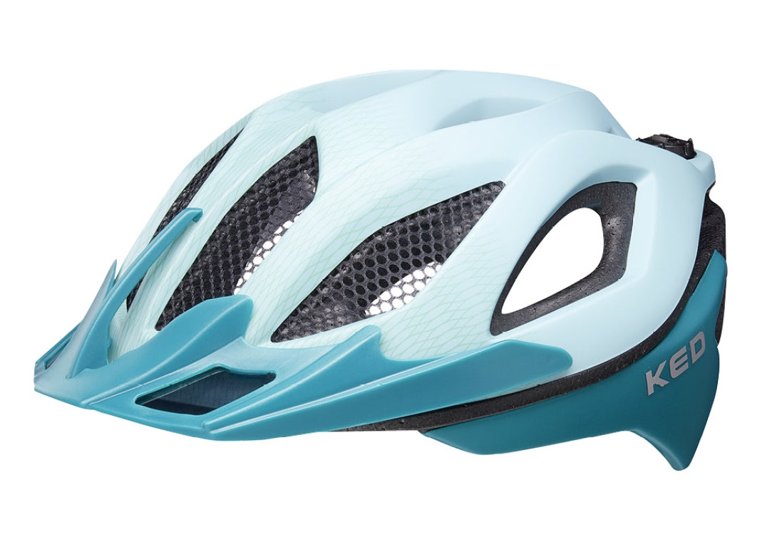 fietshelm ked spiri two l (55-61cm) - lichtblauw / groen