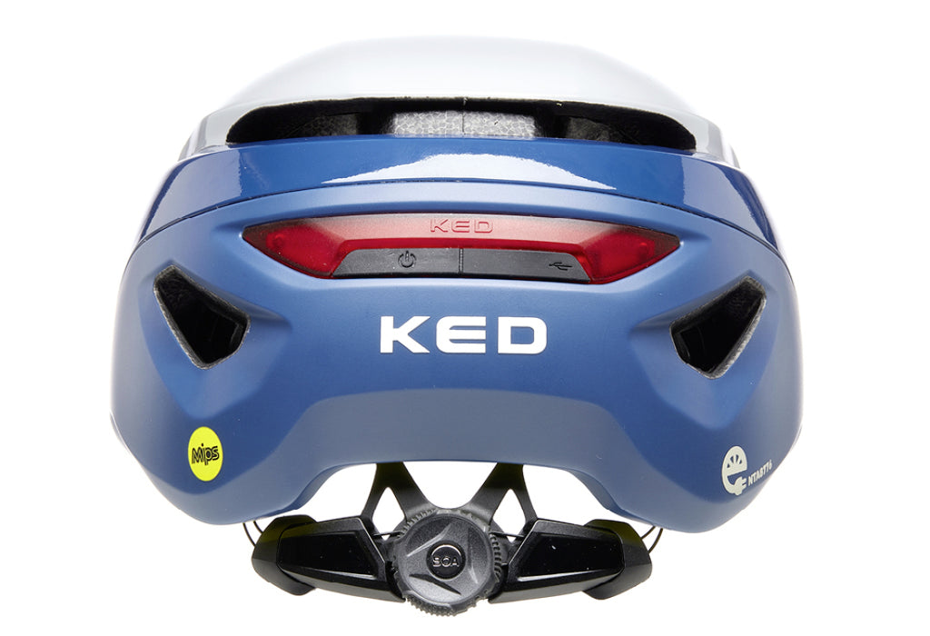 fietshelm ked mitro ue-1 l (56-61cm) - blue white