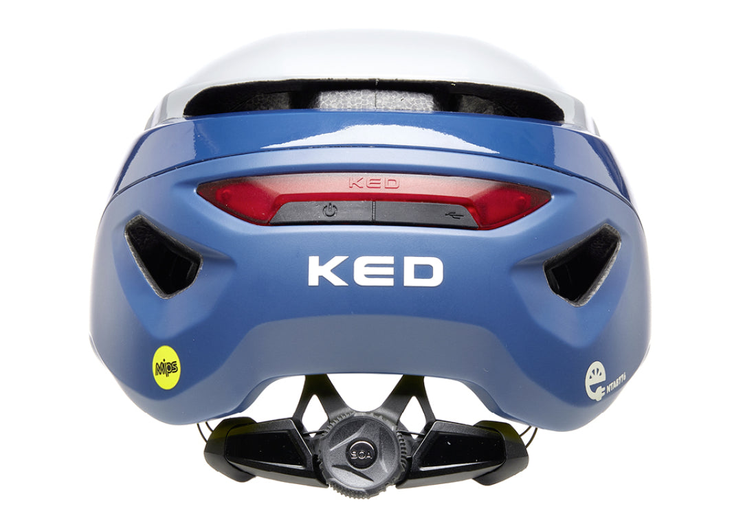 fietshelm ked mitro ue-1 l (56-61cm) - blue white