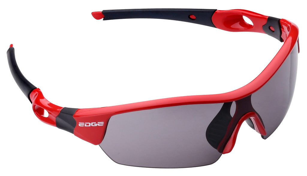 Edge Fietsbril Ventoux met etui en 4 lenzen rood