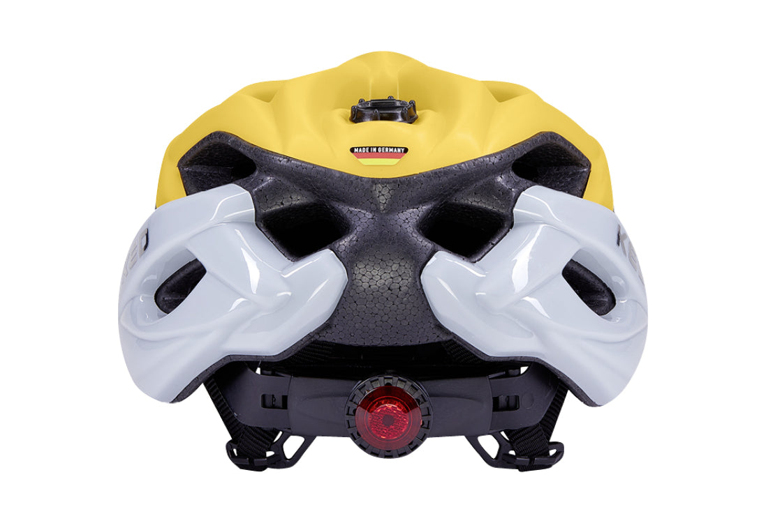 fietshelm status jr. m (52-59cm) - yellow black