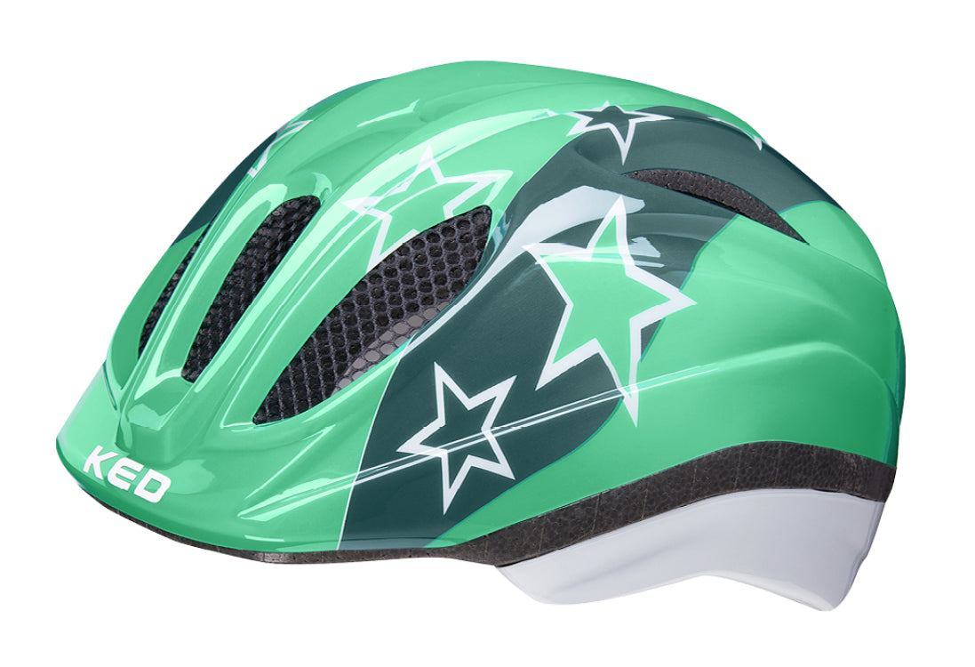 fietshelm ked meggy ii m (52-58cm) - green stars
