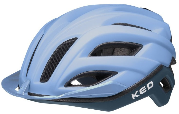 fietshelm ked champion visor l (58-61 cm) - blue matt