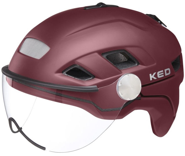 fietshelm ked b-vis x-lite m (52-58cm) - dark merlot matt