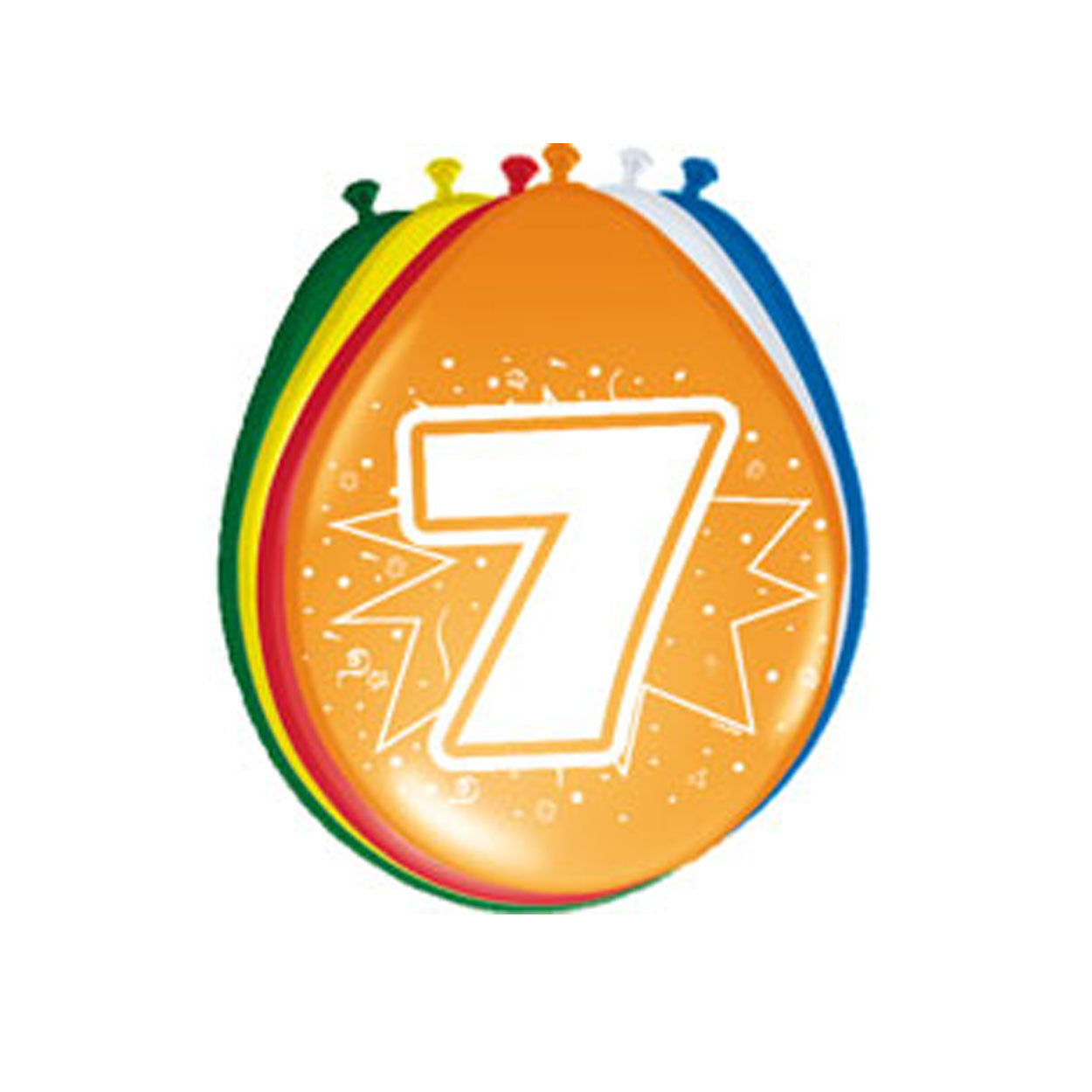 Folat BV Cijfer Ballonnen 7 jaar, 8st.