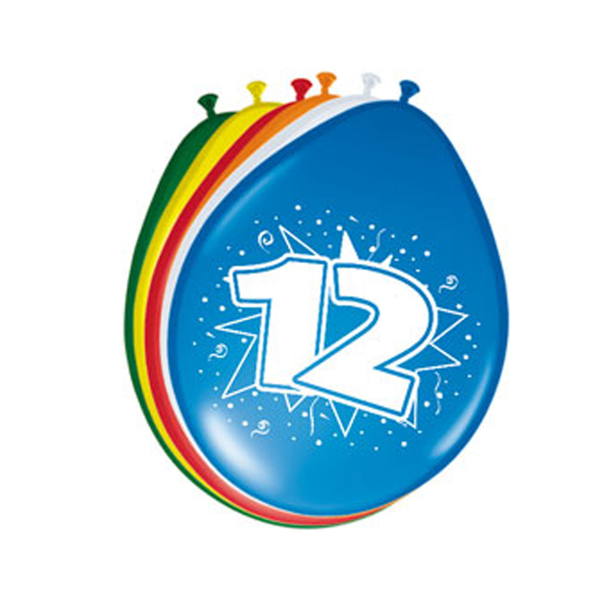 Folat BV Cijfer Ballonnen 12 jaar, 8st.