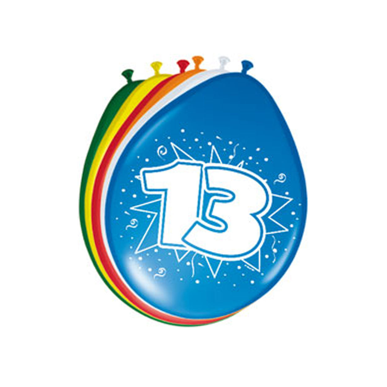 Folat BV Cijfer Ballonnen 13 jaar, 8st.
