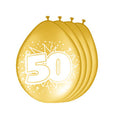 Folat BV Cijfer Ballonnen 50 jaar Goud, 8st.