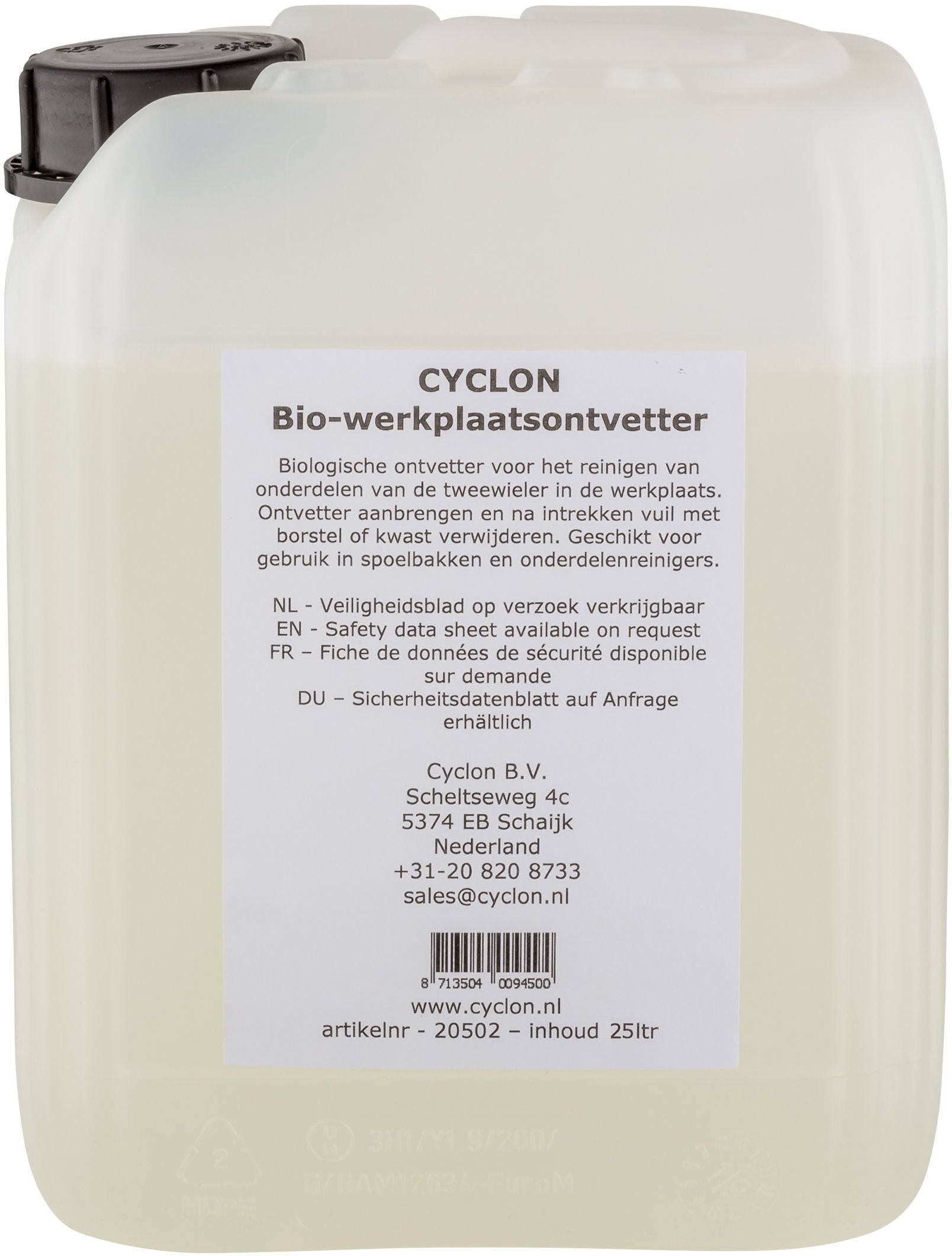 Cyclon Bio werkplaats ontvetter (20 liter)