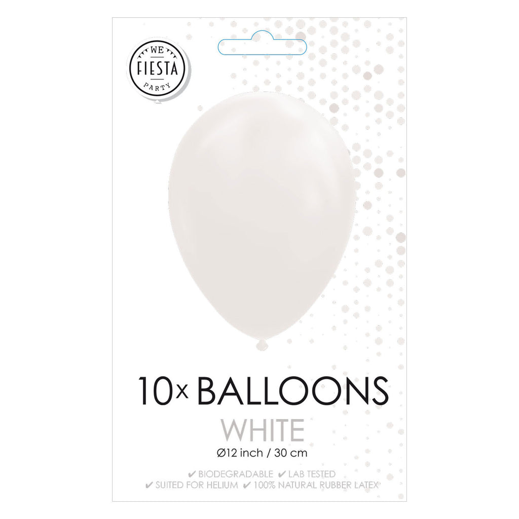 Globos Ballonnen Wit 30cm, 10st.