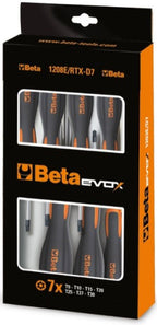 Beta 7-delige set schroevendraaiers tools voor schroeven met tamper resistant torx® profiel<br>