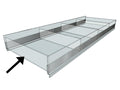 Legbordverdeler Perspex Tego Metall 34 x 7.5 cm voor 37 cm diepe plank