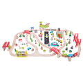 Bigjigs Houten Treinset Transport, 124dlg.