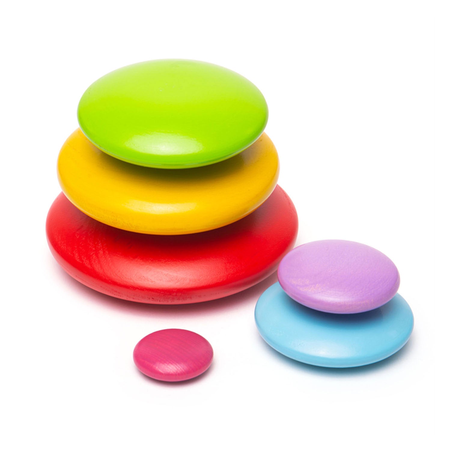 Bigjigs Houten Kiezelstenen Balansspel Regenboog